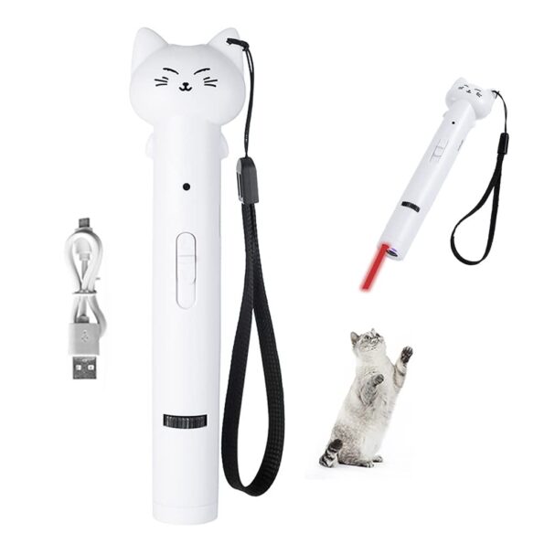 Laser Pointer Interative Cat Toy for Cats to Chase, Rechargeable Red Laser Light Pointer Exercises Training Tool for Kittens Cats Dogs - Image 7