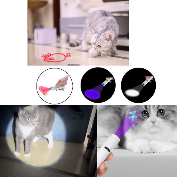 Laser Pointer Interative Cat Toy for Cats to Chase, Rechargeable Red Laser Light Pointer Exercises Training Tool for Kittens Cats Dogs - Image 2