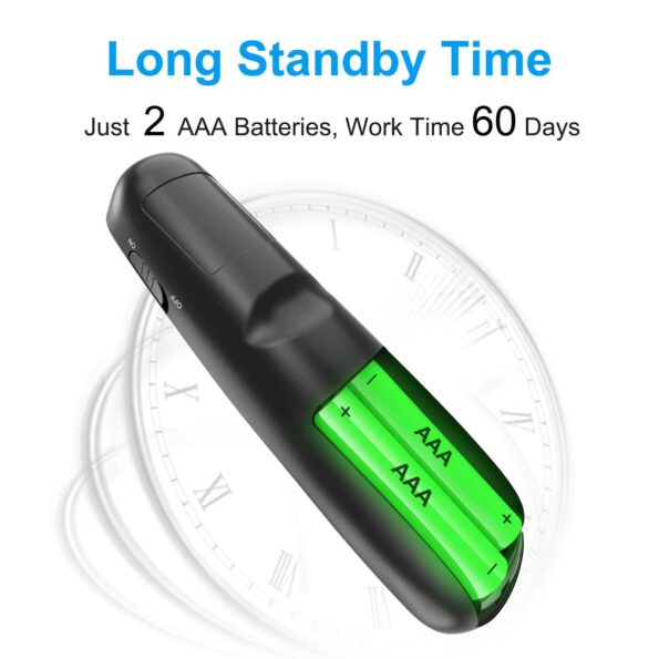 Wireless Presentation Clicker PowerPoint Presenter Remote: Clicker with Red Laser Pointer Long Range PPT Control -Power Point Google Slide Advancer for Mac Laptop PC Computer Keynote - Image 7